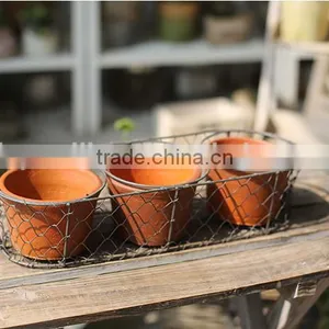 Handmade Small Wire Mesh Baskets for Plant Decorative Wire Basket thumbnail-4