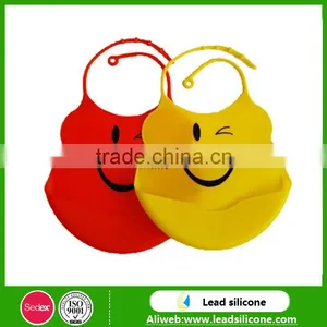 FDA Food Garde Waterproof Silicone Baby Bibs thumbnail-3