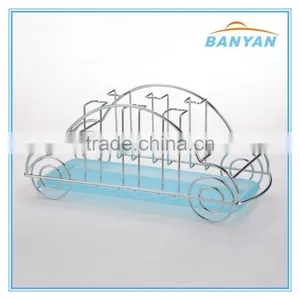 Metal Dinner Lap Trays With Cup Holder Rack thumbnail-1