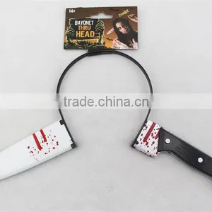 Halloween Bloody Knife Headband Bayonet Thru Head thumbnail-3