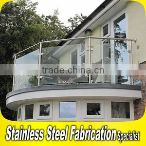 Fine Art 304 Stainless Steel Balcony Railing Design Glass thumbnail-1
