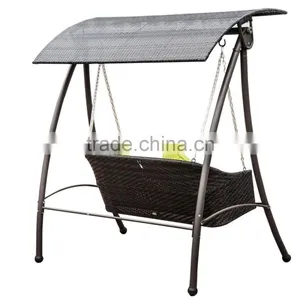 2016 Rattan Swing Chair Garden Patio Swinging Hammock Bench Seat Bed Lounger 3 Seater thumbnail-2