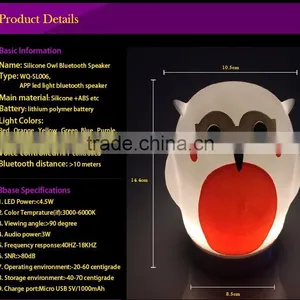 New Products Mini Speaker Kids Night Light Wireless Bluetooth Speaker thumbnail-4