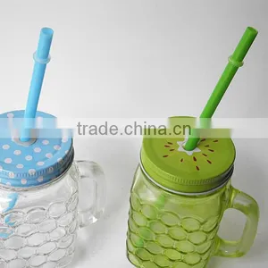 Square Personalized 16 Ounce Cambered Glass Drinking Mug With Handle thumbnail-2