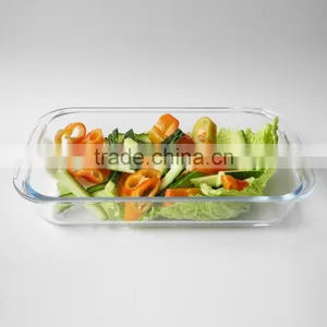 Rectangle Transparent Glass Baking Dish Plate for Kitchen thumbnail-5