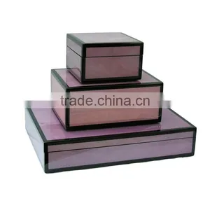 Lacquered Boxes, White & Black Trim Modern-decorative-boxes thumbnail-6