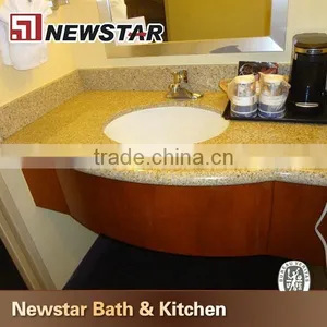 Solid Wood Bathroom Vanity With Granite Countertops for Inn Project thumbnail-1