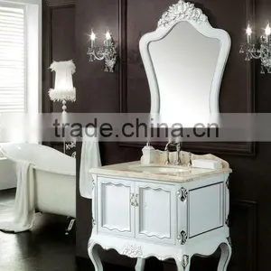 New French Style Vanity Units Mirror Cabinet,Quality Bathroom Vanity With Marble Top,Classic Wood Bath Cabinet(BF08-4131) thumbnail-1