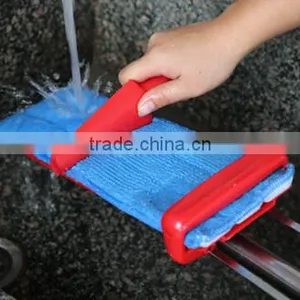 2015 as Seen on TV Stainless Steel Basket Cleaning Microfiber Flat Mop thumbnail-4