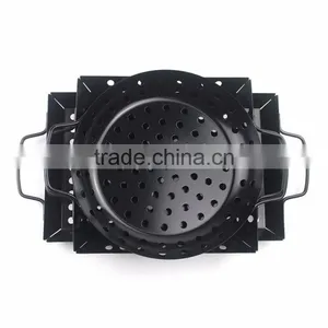 3pcs Mini Non-stick Coated Carbon Steel Custom Design Bbq Accessory Double Handle Grill thumbnail-2