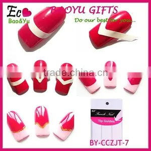 High Quality Classic French Impress Nails False Nail Stick on Tip, Gradient Nail Stick Fashion Nail Art thumbnail-1