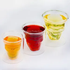 Skull Shape Glass Whisky Cup Beer Cup Red Wine Cup for Bar Fashion Glass Cup Birthday Glass Festival Glass Cup thumbnail-2