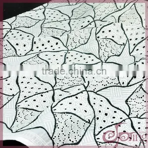 Fashion Geometric Hollow Out Cotton Lace Embroidery Fabric for Dress thumbnail-1
