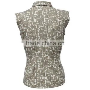 New Design Clothing OEM/ODM Manufacturer Floral Print 2016 Modern Women Fashion Blouse thumbnail-2