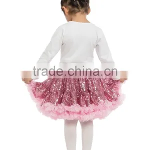 High Quality Girls Sequin Skirt Set,Fluffy Tutu Skirt Set For Girls thumbnail-4