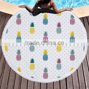 150cm Bath Towels Tassel Geometric Print Summer Women Sandy Swimming Sunbath Baby Blanket Microfiber Round Beach Towel thumbnail-4