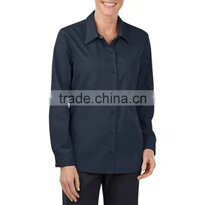 High Quality Low Price Work Uniforms Long Sleeve 100% Cotton Workwear Fabric With Two Pockets thumbnail-3