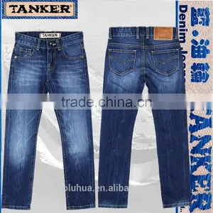 S1114K Toddler Kid Girls Children Stretchable Waistband Indigo Washed Denim Jeans thumbnail-1