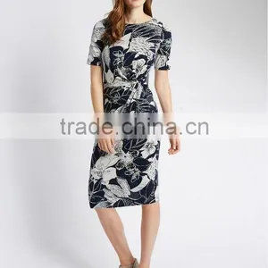 Short Sleeve Floral Shift Dress thumbnail-1