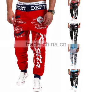2016 Men Jogger Pants Customized Grey With Drawstring Latest Design thumbnail-3