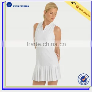 Conjoined Pleated Tennis Unlined Upper Garment Popular Tennis Skirt Suits for Girls thumbnail-2