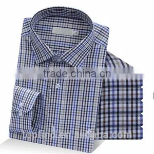 Wholesale Customs Cotton Plaids Long Sleeve Deep Color Men Shirts With Cheap Price thumbnail-1