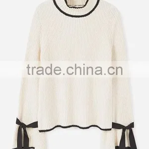 Korean Design Newest Girl's Knitted Sweater Ladies Top thumbnail-1