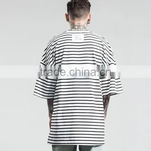 Stripe Cotton Short Sleeves t Shirt for Men thumbnail-4