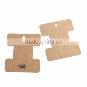 Paper Jewelry Display Card Brown Crown Pattern 8.4cm(3 2/8") x 7cm(2 6/8"), 1 Piece thumbnail-3