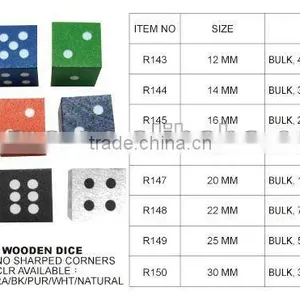 (R143) COLOR WOODEN DICE thumbnail-1