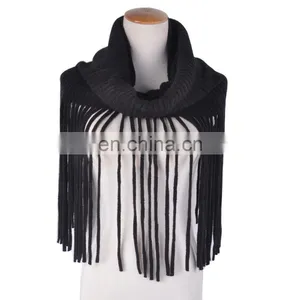 TOROS Black Neckerchief With Tassel For Women thumbnail-3
