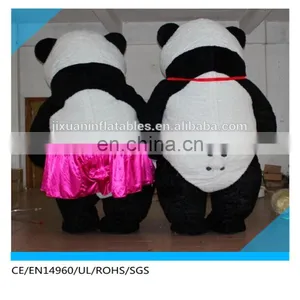 Fur Plush Dancing Panda Costume Inflatable Panda Boy and Girl Costume thumbnail-2