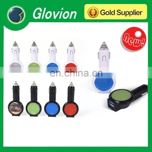 New Design Dual Car Charger With LED Light for Promotional Gift thumbnail-1