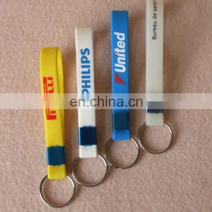 High Quality Custom Logo Embossed Silicone Key Rings for Sale thumbnail-2