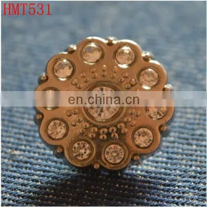 Diamond Rhinestone Jeans Button thumbnail-1