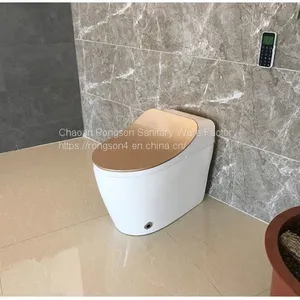 China Sanitary Ware Portable Bathroom Modern New Design Gold Intelligent Toilet Seat Cover With All Self-clean System thumbnail-1