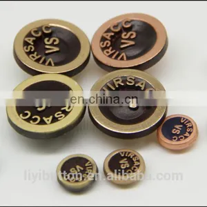 Thick Antique Brass Metal Zinc Alloy Button for Jeans, Fashion Zinc Alloy Button for Plants thumbnail-6