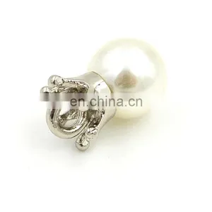 White Pearl Fashionable Eco-friendly Special Design Nickle-free Custom Metal Buttons thumbnail-2