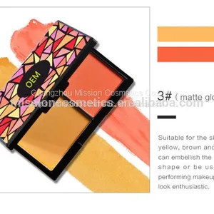 OEM 2 Colors Waterproof Smooth Blusher Palette Cosmetics thumbnail-3