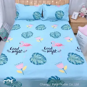 Polyester Woven Microfiber Brushed Fabric for Bed Sheets Set Fabric Polyester Brushed Printed Bedsheet Fabric Home Textile thumbnail-1