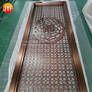 Foshan Manufactroy Customized Decorative Screen Stainless Steel Folding Room Dividers thumbnail-3
