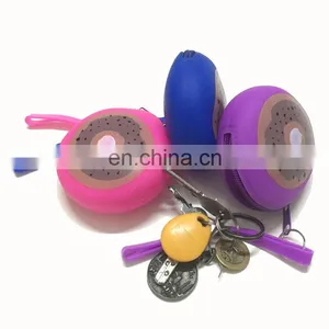 Women Gender Round Key Bags Customized Plain Silicone Coin Purse Wallets thumbnail-4