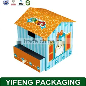 Custom Printed House Shape Paper Box Packaging For Childeren Gift thumbnail-1