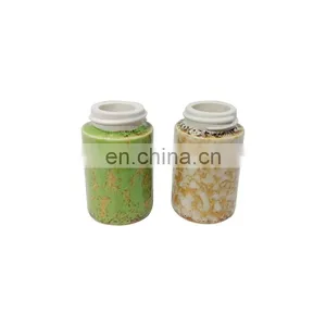 Marble Small Round Custom Mini Ceramic Kitchen Storage Bottles Stash Sealed Container Jar With Lids Cover Manufacturers thumbnail-1