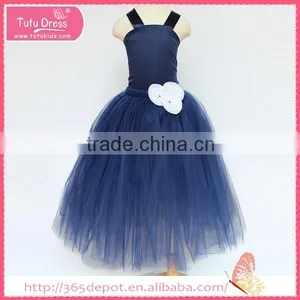 Slim And Graceful Skyblue Silk Fabric Ankle-length Dress Tulle Skirt Children Frocks Designs Supplier's Choice thumbnail-3