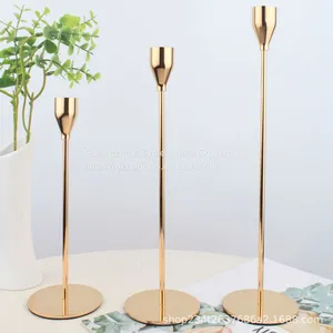 European -style Candle Candlesticks Small Candlestick Table Romantic Candlelight Dinner Three -piece Set of Decoration Wedding Plating Ornaments thumbnail-2