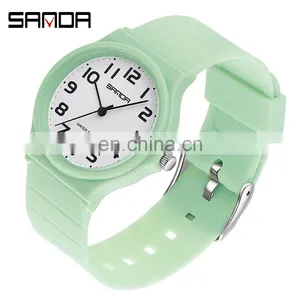 Sanda 6010 Stylish Ladies Mens Analog Watch Waterproof Relojs Minimal Unisex Quartz Watches thumbnail-4