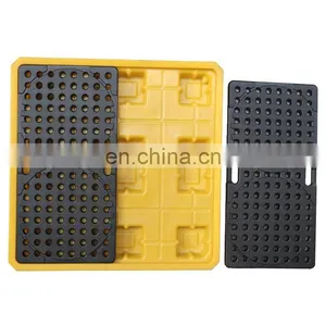 High Quality Eco-friendly 1460x1460 4 Drum Square Plastic Pallet Heavy Duty For Storage Spill Control thumbnail-4