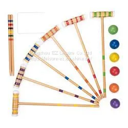Original Croquet Game Set Wooden Mallet Game for Adults and Kids thumbnail-1