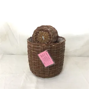 Hot Sale Natural Wicker Round Stackable Basket thumbnail-1